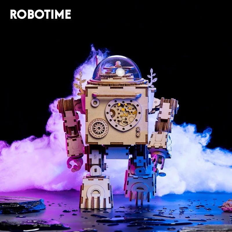 Robotime 5 видов вентилятор вращающийся Деревянный DIY стимпанк модель здания Наборы Ассамблеи игрушка в подарок для детей и взрослых AM601