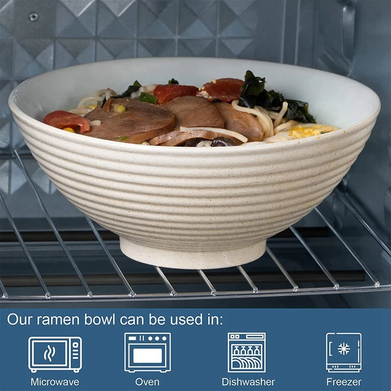 Керамическая японская миска для рамен 8 дюймов лапши с ложкой и палочками | Дом