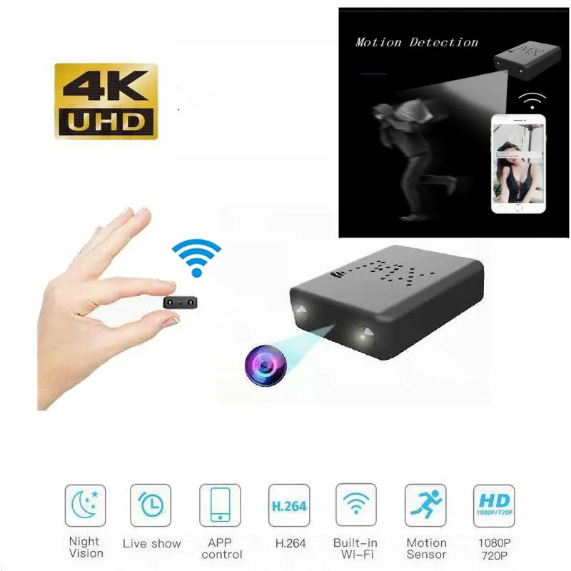 Wi Fi IP мини камера Full HD 4K ночного видения микро обнаружения движения DVR