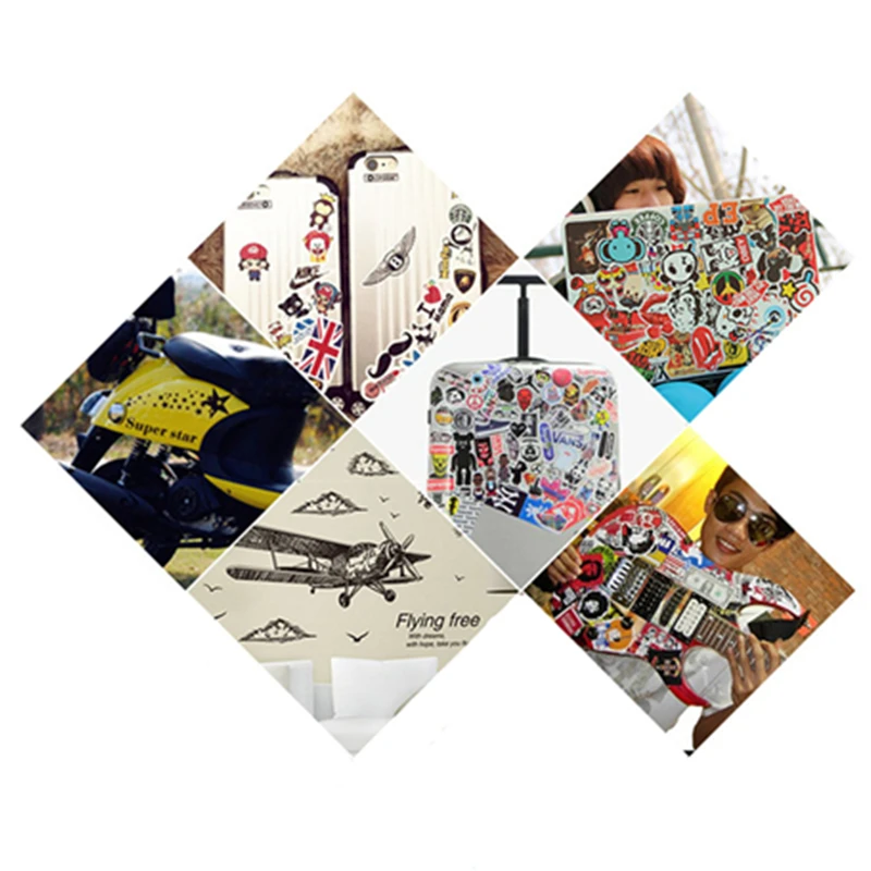 50 шт. неоновый светильник наклейка на ноутбук гитару холодильник велосипед