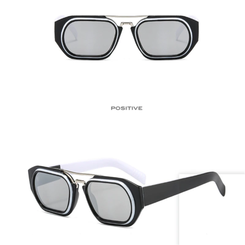 Новинка 2022 прямоугольные Солнцезащитные очки Мужские двухцветные маленькие