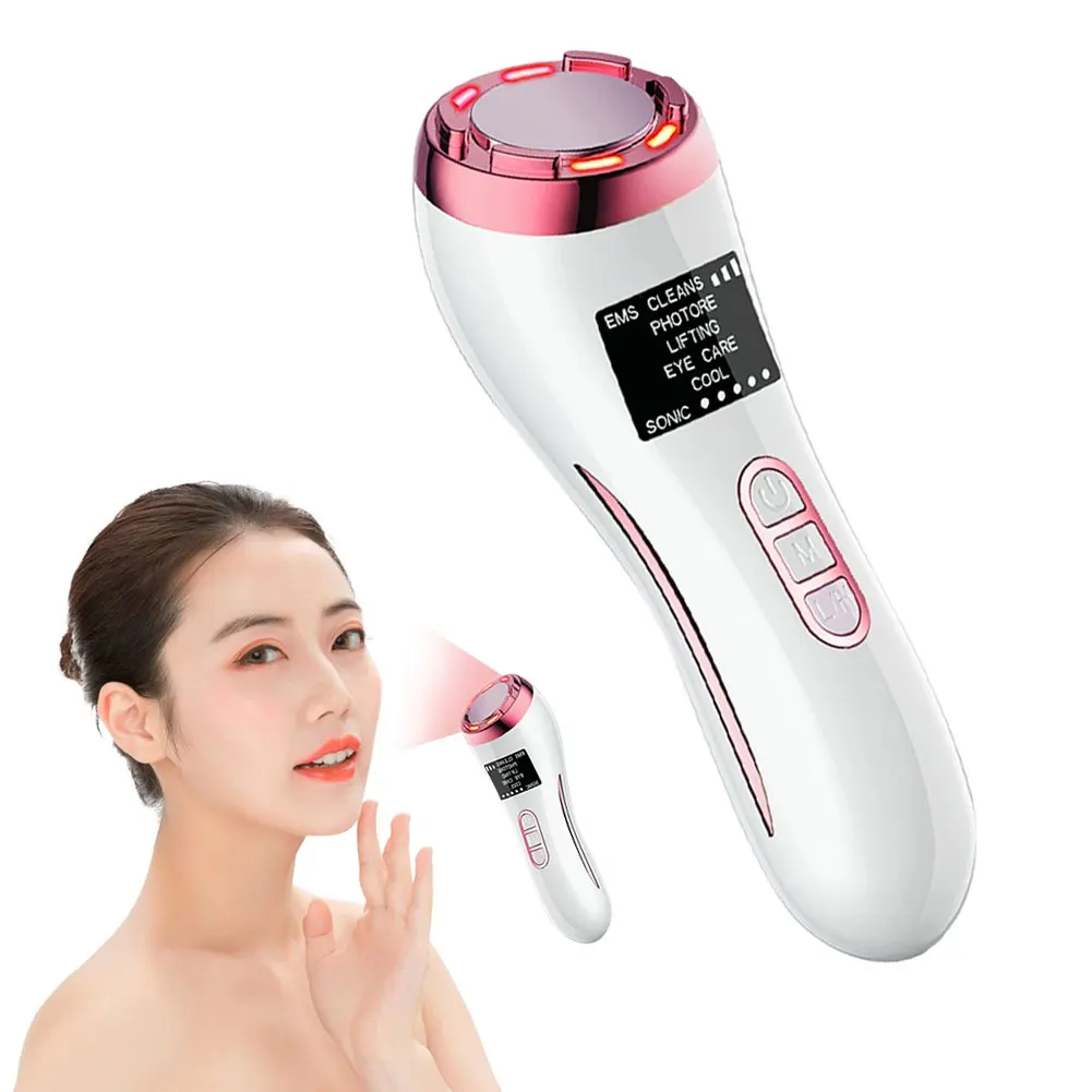 

Sonic Beauty Device Facial Cleansing Massager Hot And Cold Tightening Skin Lifting Electric Vibration Face Device Skin Care