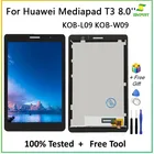 ЖК-экран для Huawei MediaPad T3 8 KOB-L09 KOB-W09 ЖК-дисплей Замена + сенсорный экран стекло дигитайзер сборка самолета