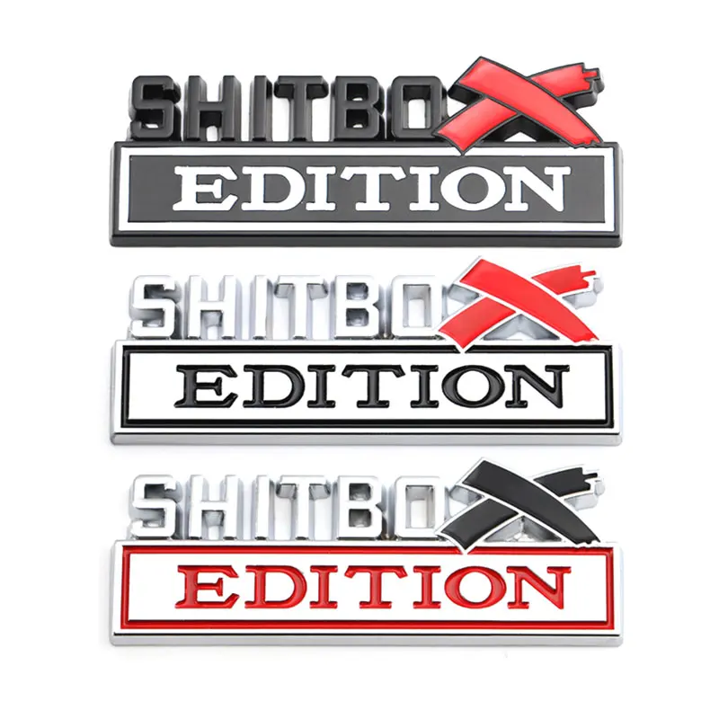 Автомобильная наклейка Matel SHITBOX Edition значок эмблема передняя решетка капота для BMW