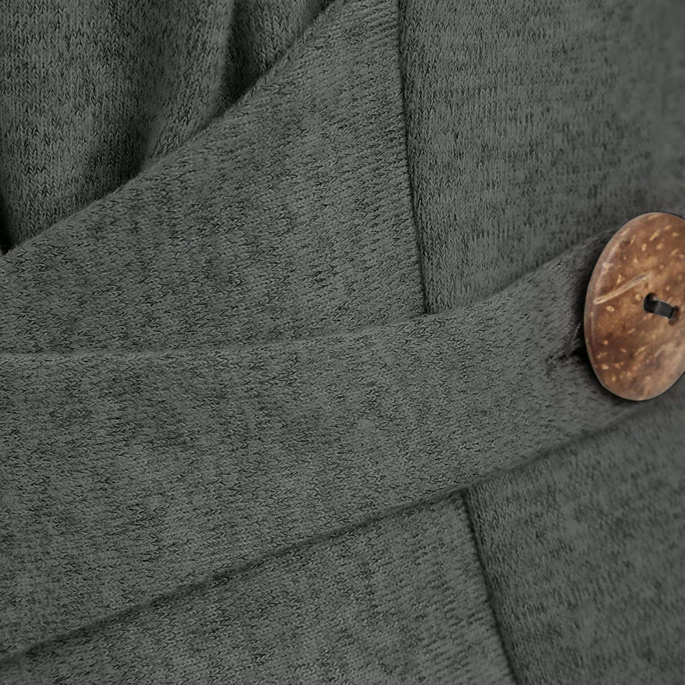 Женские свитера на пуговицах длинный кардиган без воротника повседневный