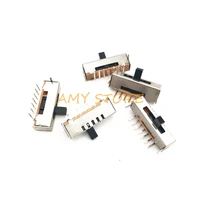 5pcs ss 15e01 vertical 1p5t 5 positions toggle slide dip switch without fixed foot and 7 pins sk 15e01 horizontal