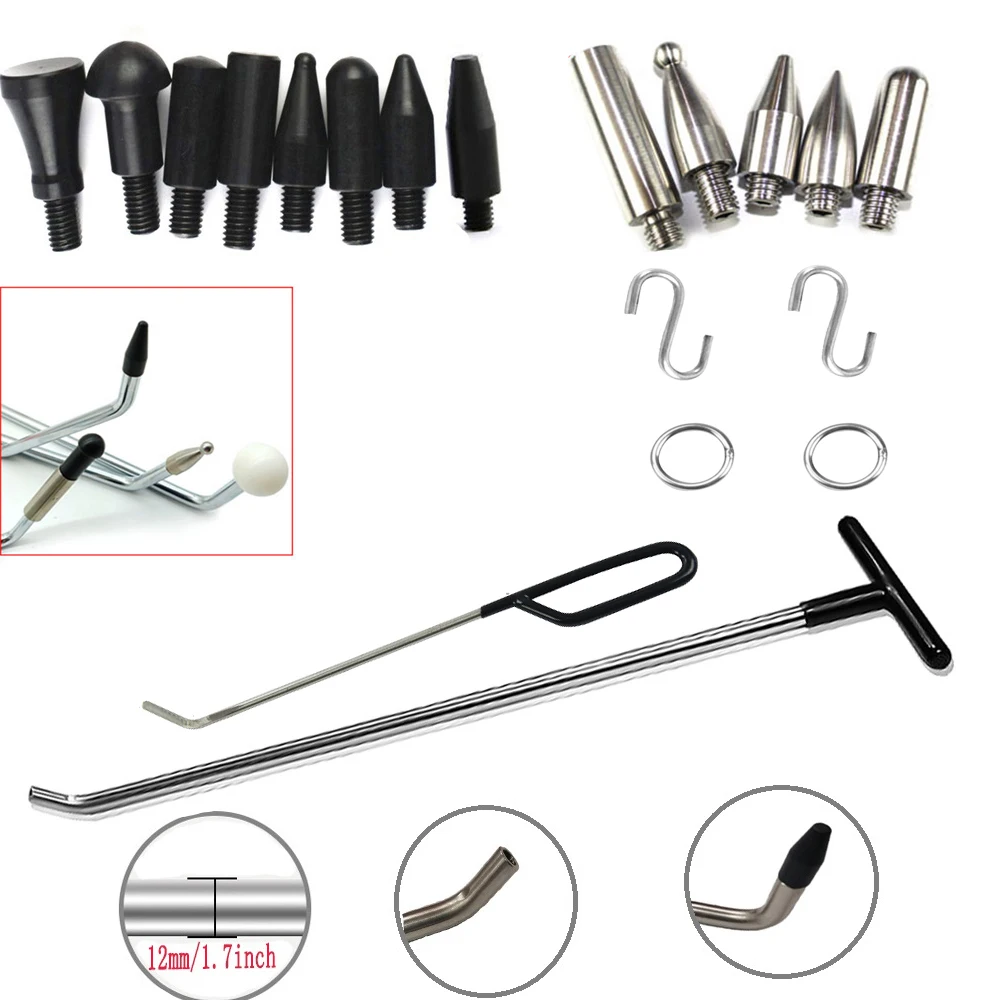 Инструменты для ремонта вмятин PDR Rod Repair Kit Hook C Tap Down с нажимными крючками удаления