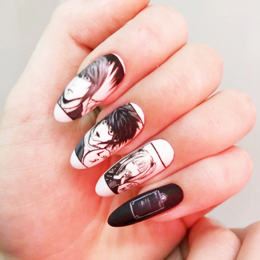 

TSC-280 cute SUPER DEATHNOTEBOOK slider tomie beginning 3d nail art stickers finished sticker patch