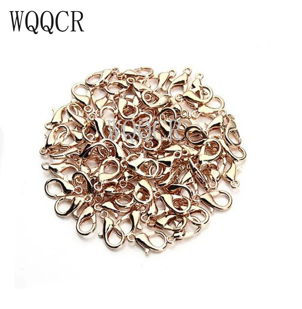 12*6 мм 50 шт./лот модные ювелирные изделия красная медь/золото Карабин Застежка