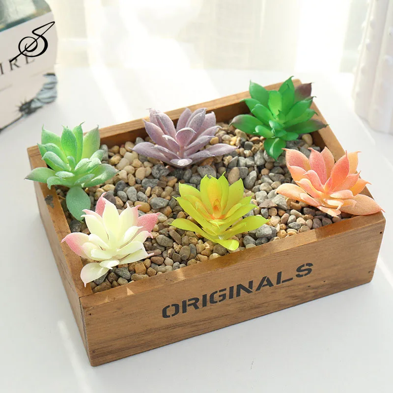 Искусственные суккуленты ПВХ Мини Трава искусственные растения пейзаж