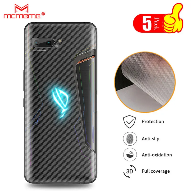 5 шт. для Asus ROG Phone 2 ZS660KL 3D Защитная пленка из углеродного волокна Phone2 задней