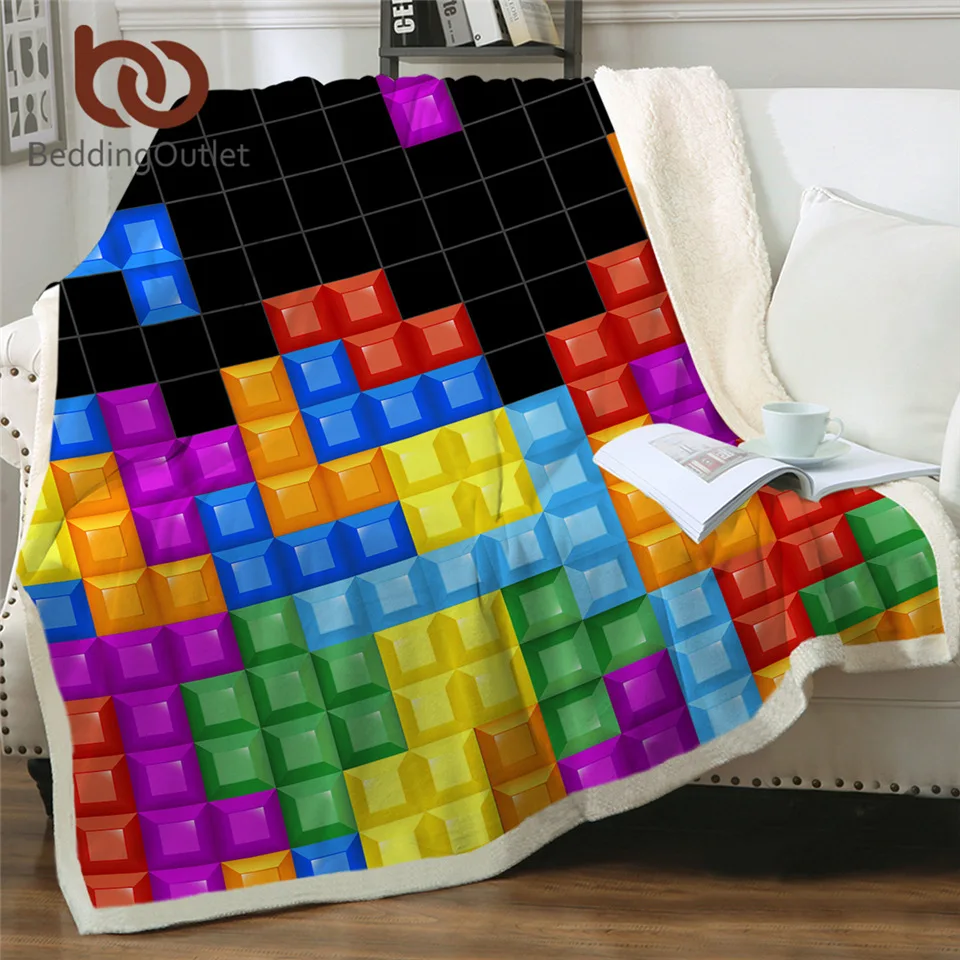 Постельные принадлежности розетки кирпичи игры пледы одеяло для детей блоки