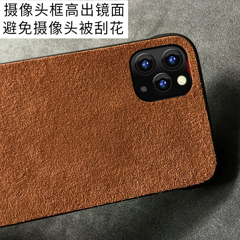 Чехол для телефона без полей iPhone 11 Pro Max итальянский замшевый тканевый чехол 7 8 Plus X