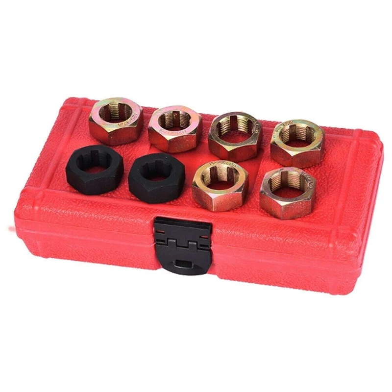 

8Pc Axle Spindle Fractional & Metric Rethreading Set Kit Axle Threads on Spindles of Eight Popular Die Sizes