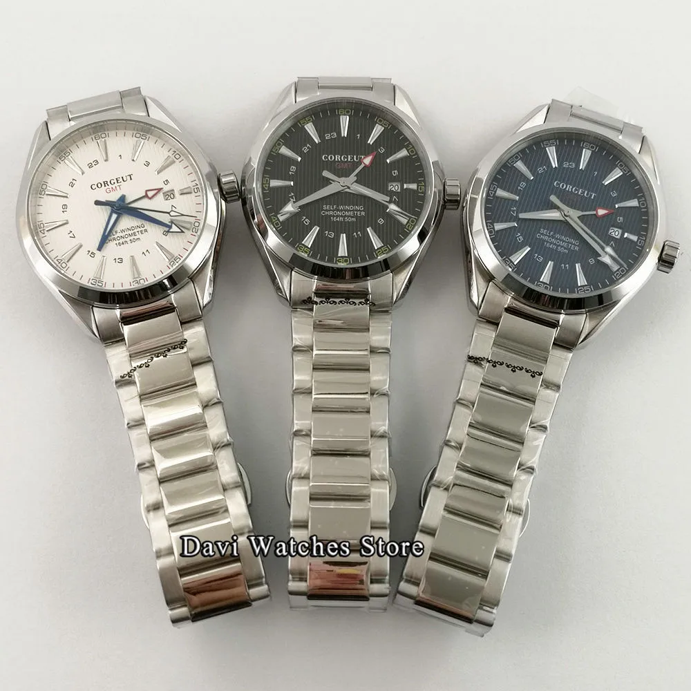 41 мм новые светящиеся автоматические механические мужские часы 3 типа роскошные