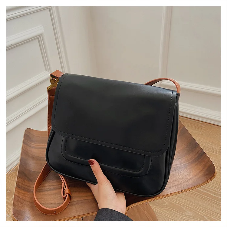 

Textured Portable Women's Bag 2021 High Quality New Autumn Retro Messenger Bag Casual One-shoulder Small Square Bag