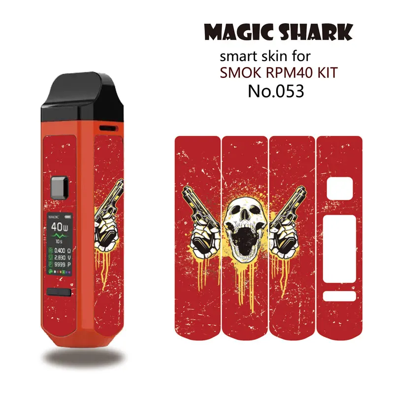 2.5D доллар роза череп Дерево Печать Vape Pod стерео чехол наклейка пленка для Smok RPM40 |