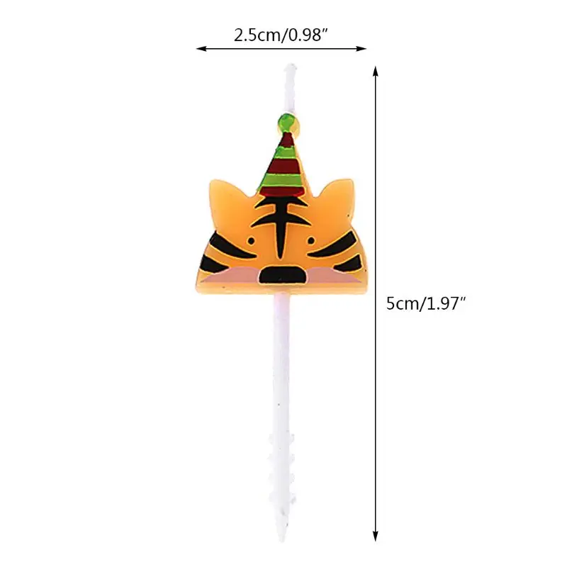 

5Pcs/set Cute candle zoo party shape Carnival animal birthday candles 87HB