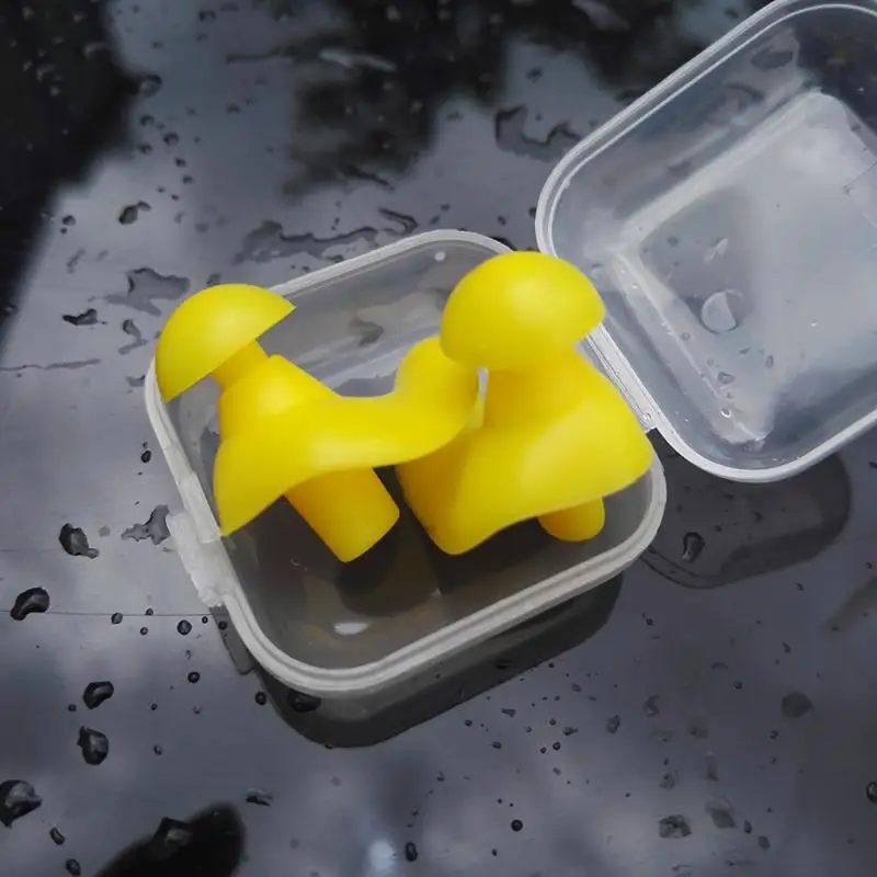 

Ear Clips Dustproof And Waterproof Earplugs Swimming Earplugs Adult Silicone Earplugs Professional Soft Boxed Earplugs