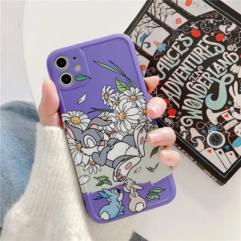 Чехол для телефона с мультяшным кроликом iPhone X /XS/XR Iphone7p/8 Plus женский мужской