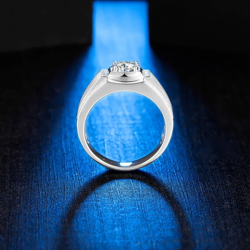 Кольцо Moissanite из серебра 925 пробы 1ct D 6 5 мм Цвет классический модный стиль подарок