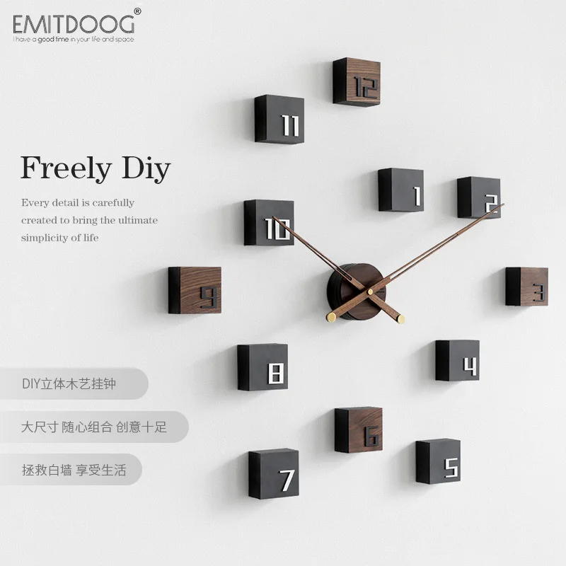 Настенные часы сделай сам украшение для гостиной в скандинавском стиле объемные