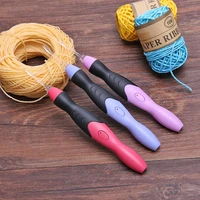 9 in 1 usb light up crochet hooks knitting needles led sewing tool set kit weave tool kit sewing accessories diy sewing tool set