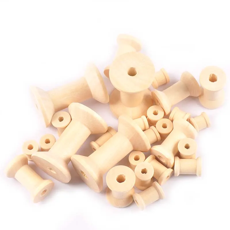 Натуральные деревянные катушки органайзер шпагат ткань нить проволока