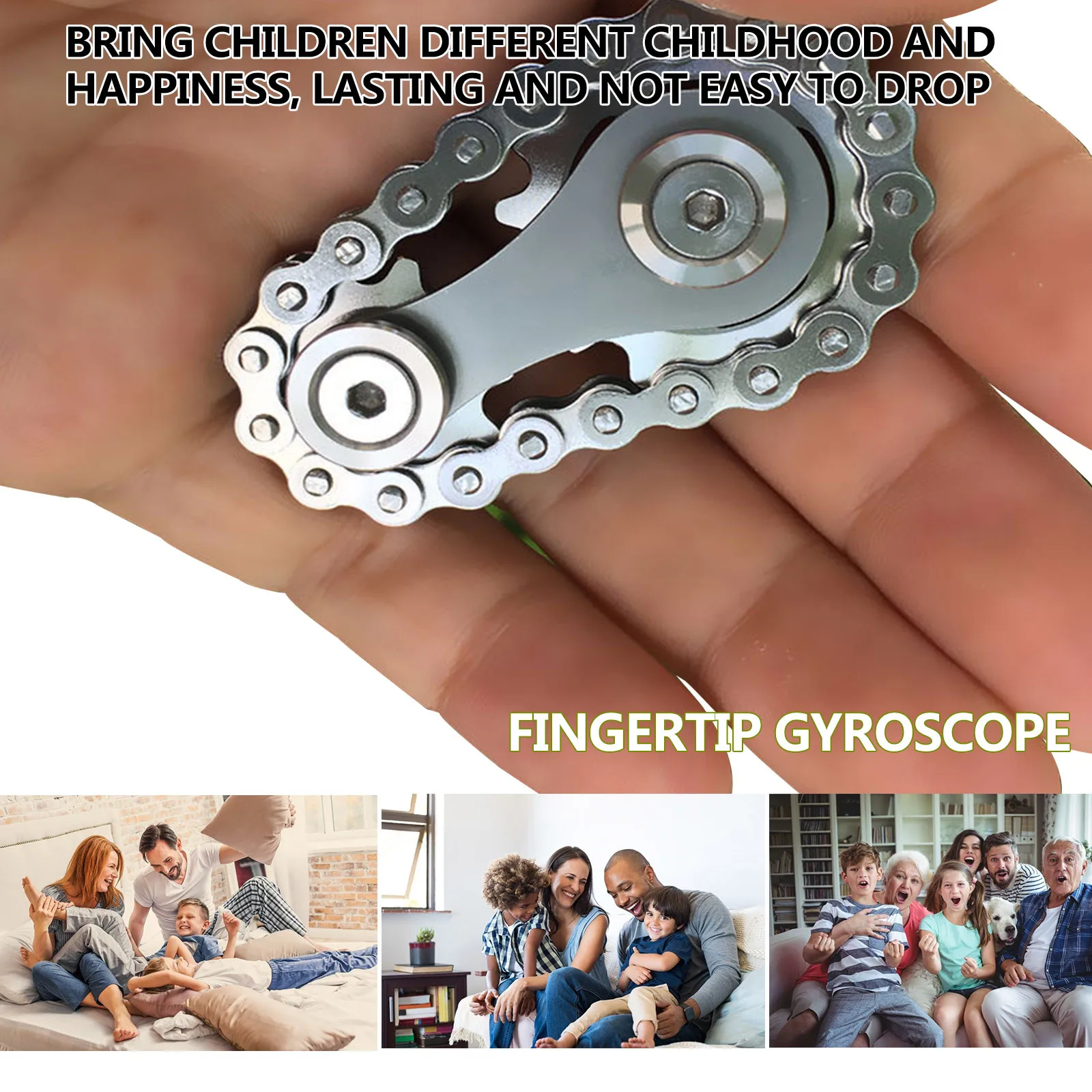 

Fingertip Gyro Sprocket Sprocket Flywheel Fingertip Toy Fidget Toys Gear Chain Roadbike Spinner Christmas Gifts
