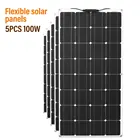 Монокристаллическое зарядное устройство, 500 Вт, 300 Вт, 200 Вт, 12 В, солнечная панель сделай сам, Модуль энергосистемы для кемпинга, автомобиля