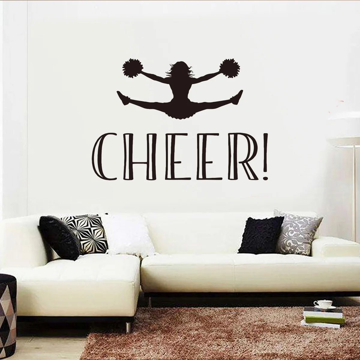 Cheer Come on Gym креативные настенные наклейки гостиная спальня семейная витрина