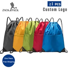 Zackpack спортивный рюкзак со шнуровкой логотип на заказ водонепроницаемый пакет карман на шнурке рюкзак с принтом на заказ