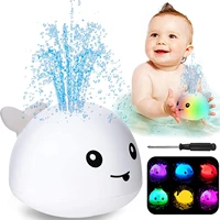 zhenduo baby bath toys whale automatic spray water bath toy with led light sprinkler bathtub shower toys for toddlers kids boys