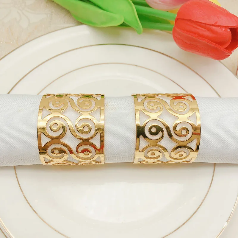 

6pcs Gold Silver Napkin Ring Chairs Buckles Wedding Event Decoration Crafts West Dinner Towel Napkin Ring Party Supplies