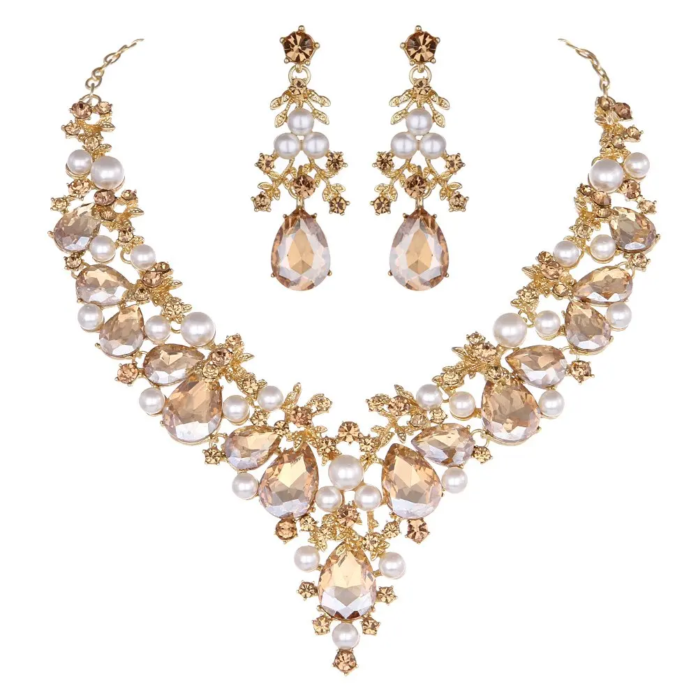 Изысканное блестящее женское ожерелье с искусственными кристаллами AB для