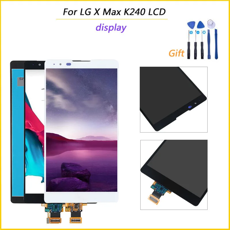 100% протестированный дисплей для Lg X Max k240 K240H K240F ЖК сенсорный экран дигитайзер без