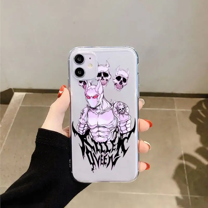 

anime cortoon JOJOS BIZARRE Phone Case Transparent soft For iphone 5 5s 5c se 6 6s 7 8 11 12 plus mini x xs xr pro max