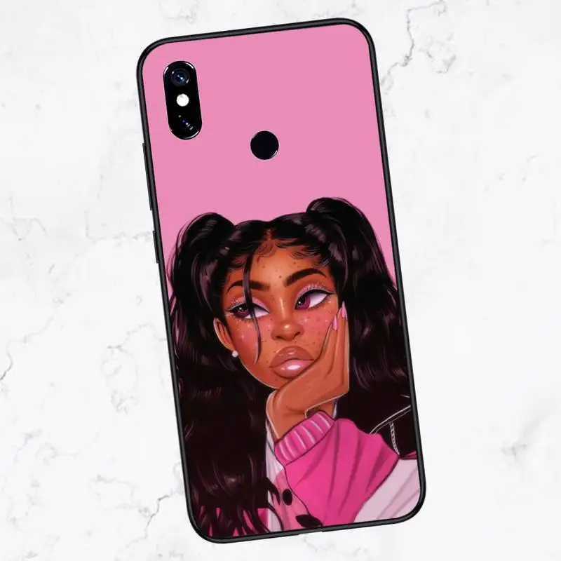 

Make Money Black Head girl Phone Case For Xiaomi Redmi 7 8 9t a3Pro 9se k20 mi8 max3 lite 9 note 9s 10 pro