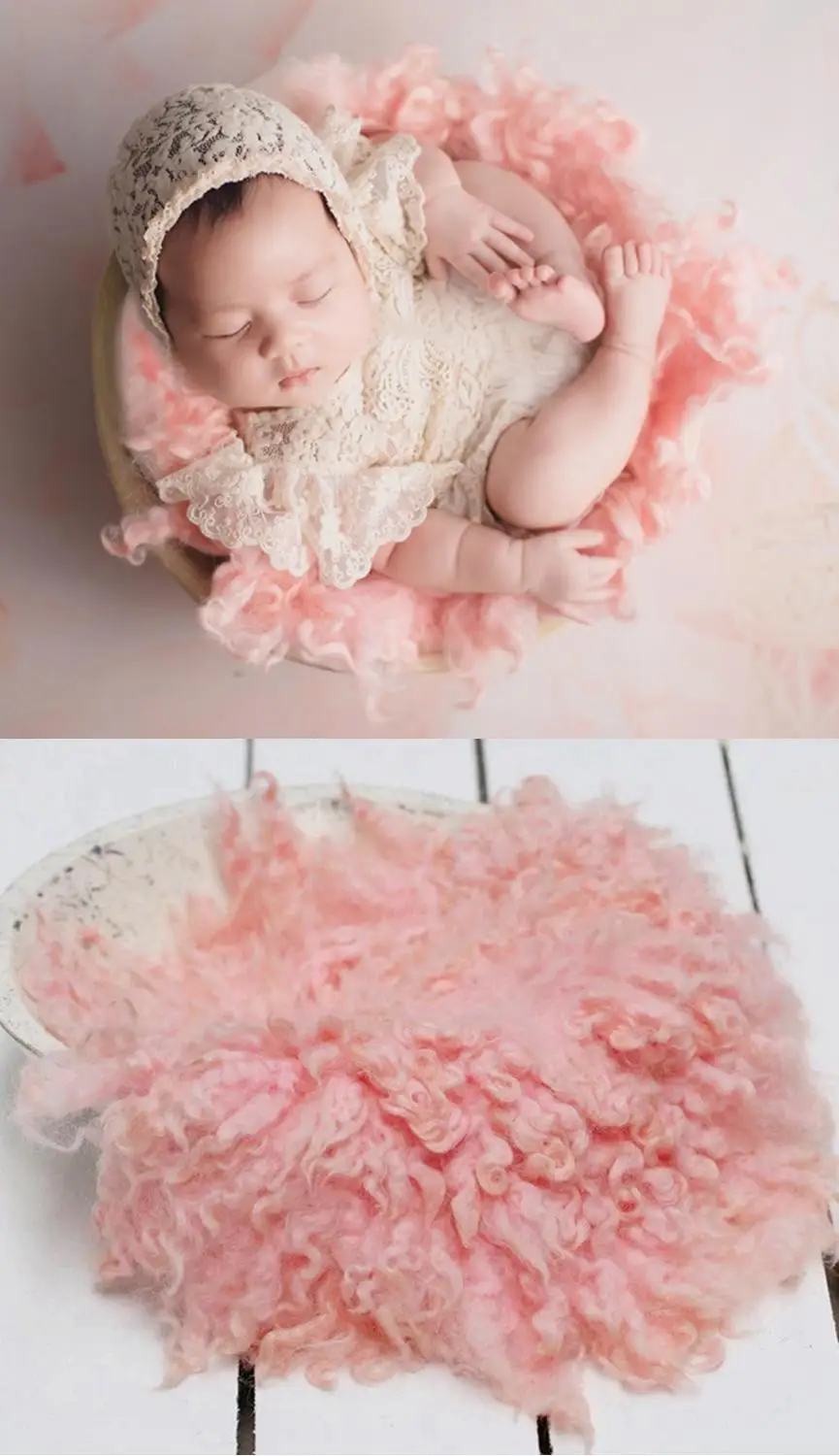 Кудрявый валяный слой шерсти детская фотография Реквизит шерстяное детское