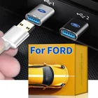 Автомобильный адаптер с эмблемой типа C на USB OTG коннектор конвертер для Ford Focus 2 MK2 3 4 ST Mondeo фестиваva Fusion Fiesta Mustang Ranger