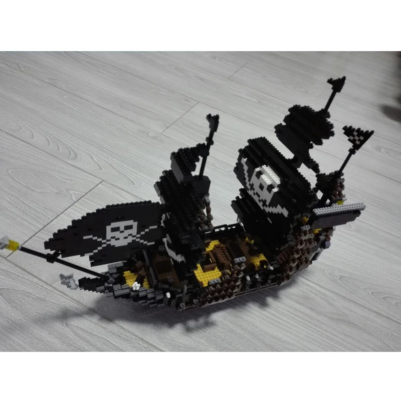 YZ 66520 Карибский пиратский корабль с черной жемчужиной 3D модель сделай сам 3633 шт.