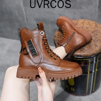 womens autumn winter martin boots 2022 fashion retro platform short boots woman black casual goth shoes motorcycle cool boots
