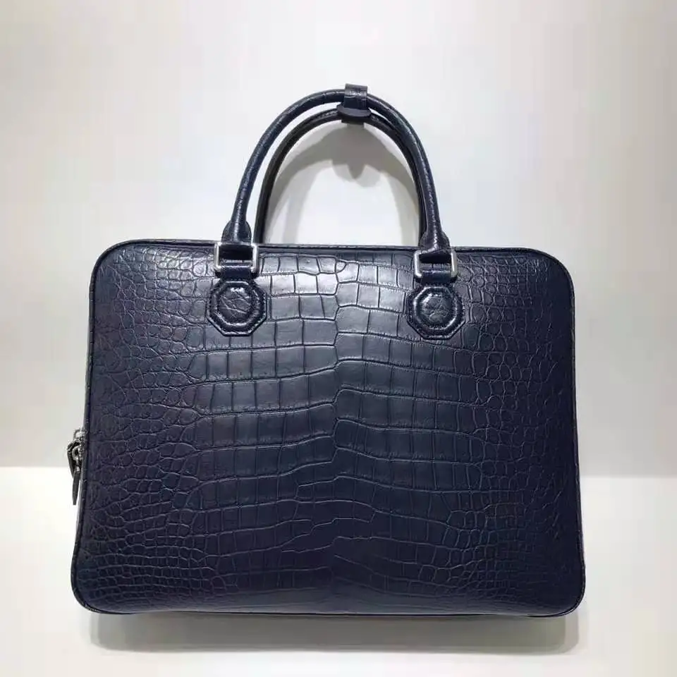 100% натуральная из натуральной крокодиловой кожи мужской портфель сумка