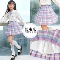 japanese women jk skirts high waist students school uniform pleated a line mini plaid harajuku preppy skirts for girls 2022