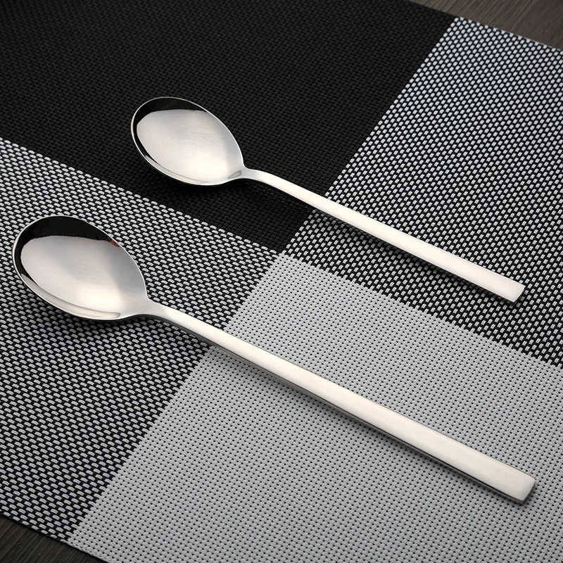 2 шт./компл. ложка из нержавеющей стали десертная кофейная круглая для