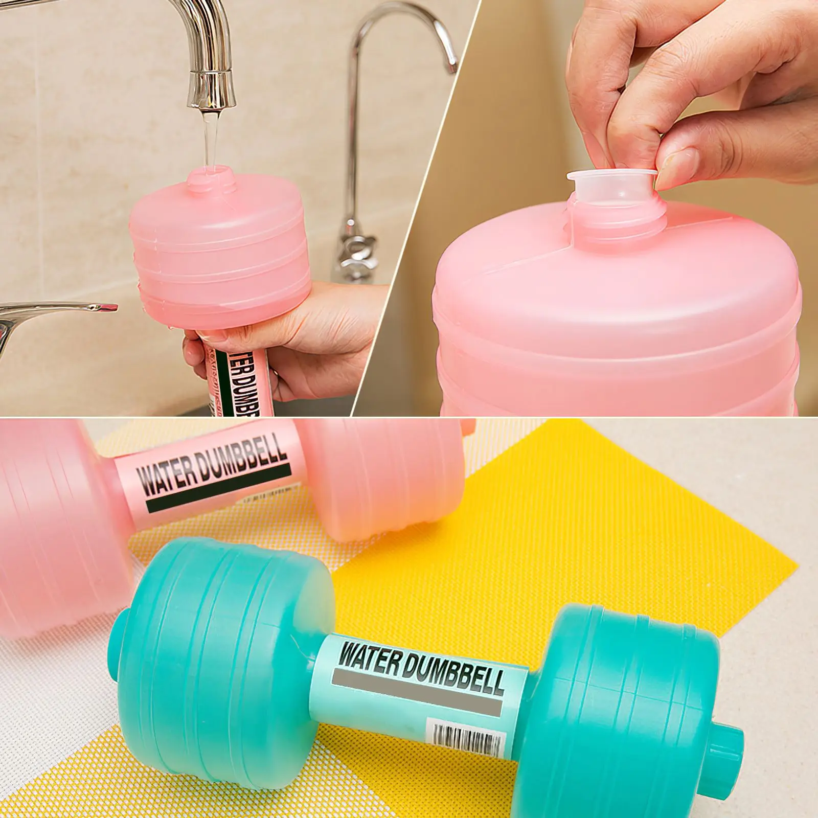 

2pcs Water Dumbbell Weight Dumbbells For Training Sport Plastic Bottle Exercise Body Building Fitness Gym Equipment