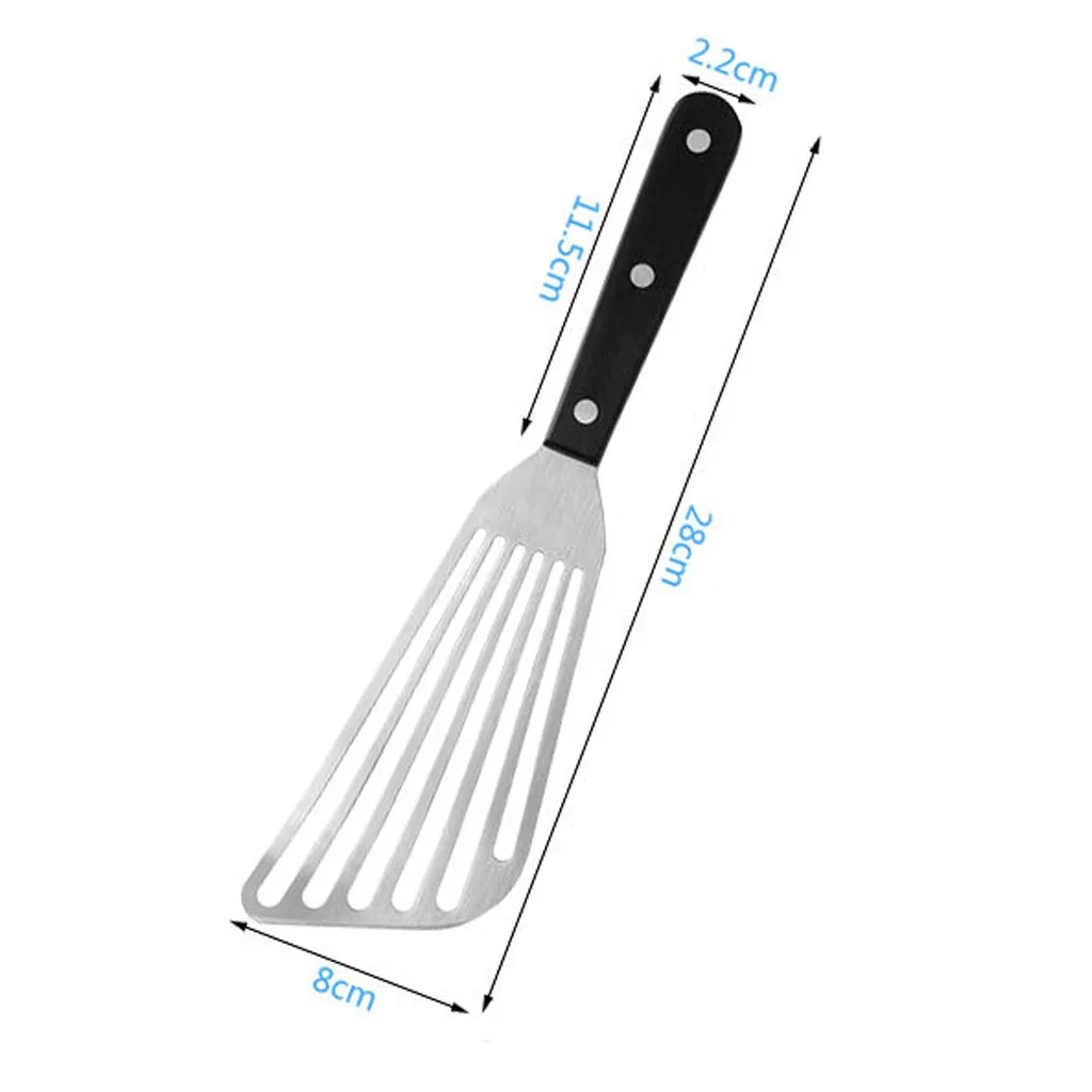 

Stainless Steel Slotted Spatula Fish Flat Fish Steak Slice Frying Spatula Fish Turner Shovel Kitchen Supplies Cookware Cooking T