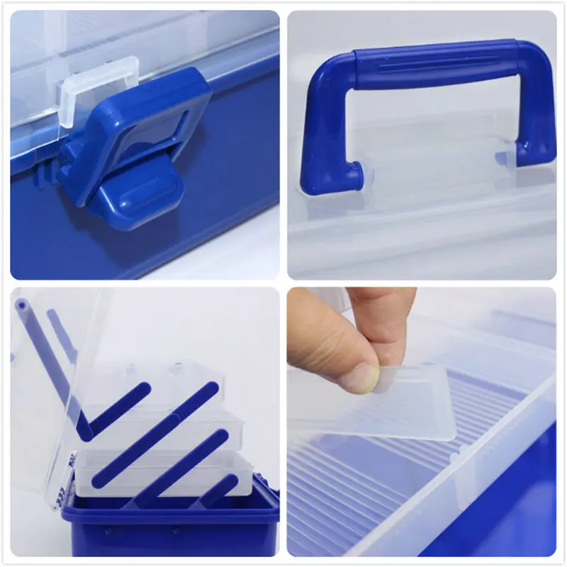 36*21*20 см 4 слойный большой ящик для рыболовных снастей из АБС пластика