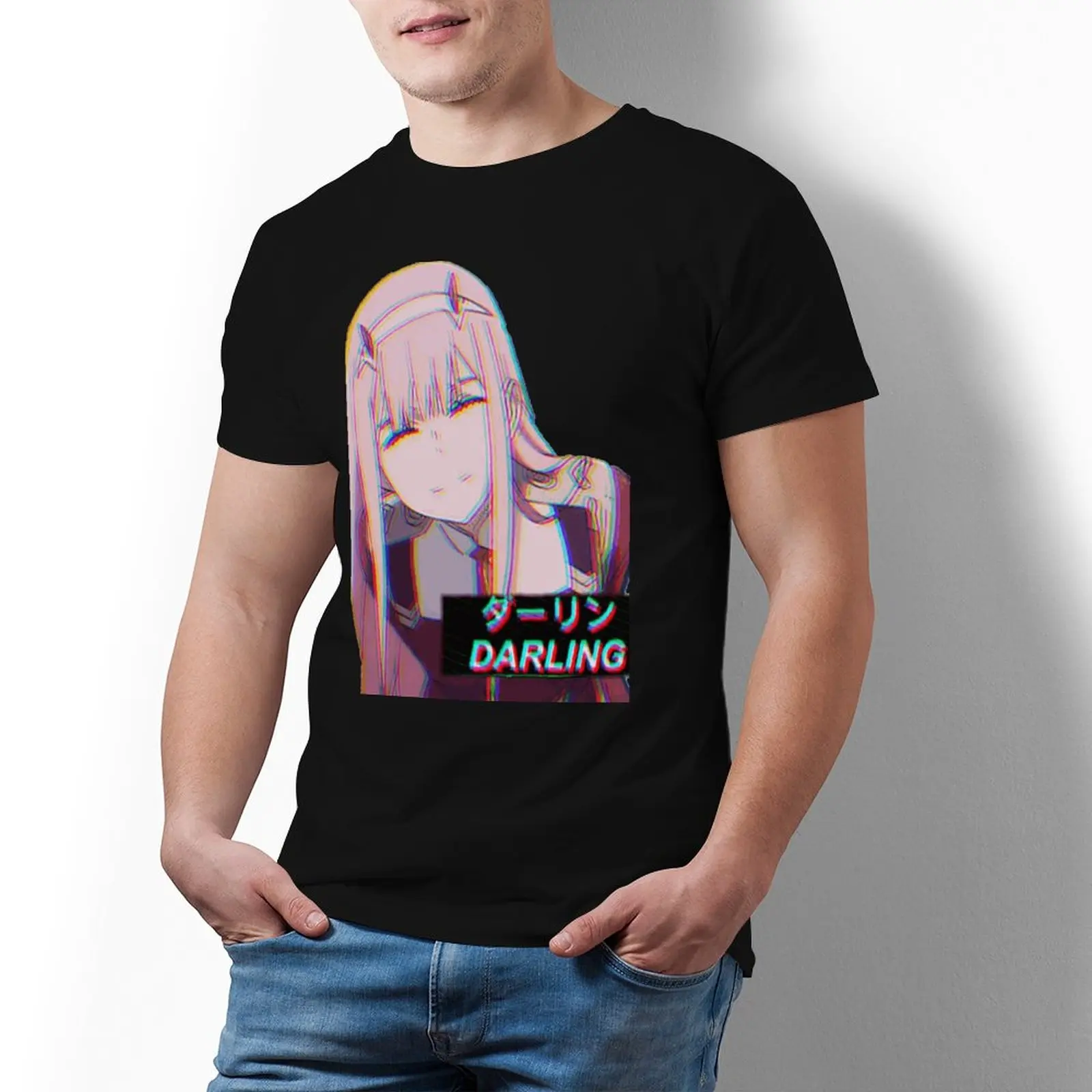 

Футболка Zero Two мужская оверсайз, хлопок 100, короткий рукав, Классическая рубашка с принтом