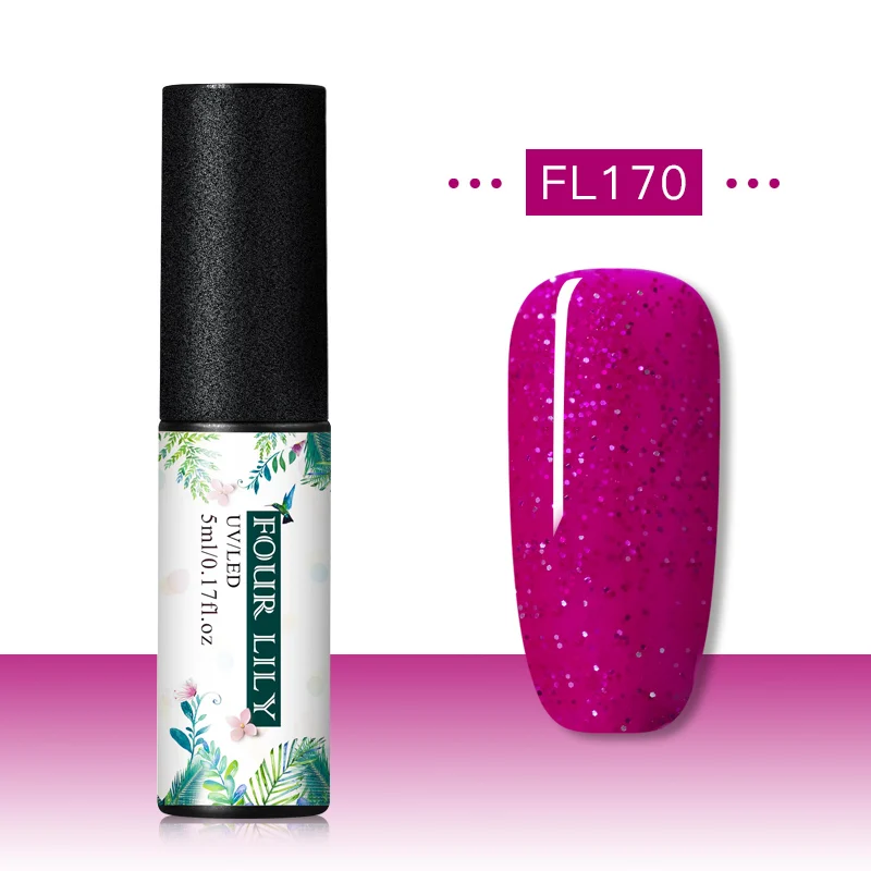 CS06941 Четыре лилии Гель-лак набор УФ Vernis Полупостоянный праймер верхнее покрытие 5 мл цветной гель для ногтей лак Nagellak Soak Off лак - Цвет: CS06941
